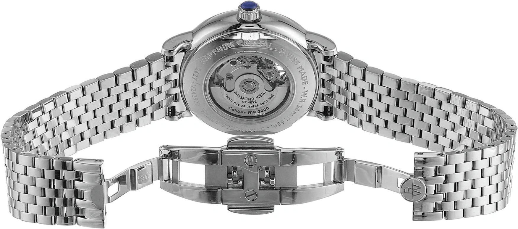 Raymond Weil,Women’s 30mm,30mm,Stainless Steel,Silver White,Automatic,Round,Silver,2627,2627-STS-00965