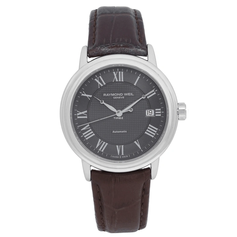 Raymond Weil,Men’s 39.50mm,39.50mm,Stainless Steel,Grey,Automatic,Day,Sapphire,Crystal Glass,2837,2837-STC-00609