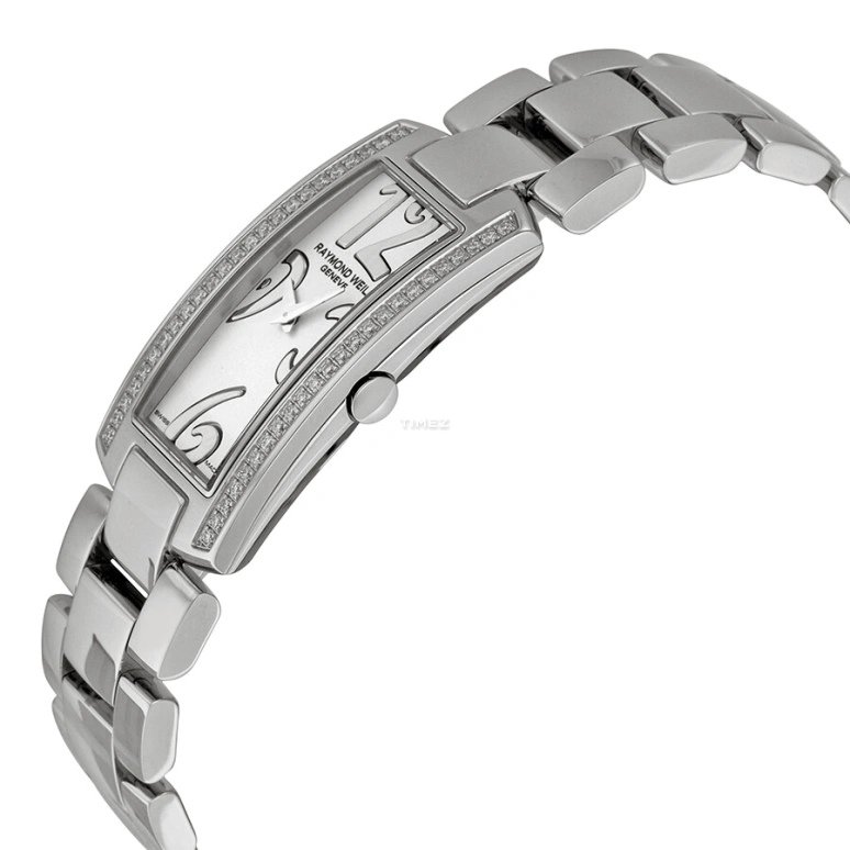 Raymond Weil,Women’s 19mm,19mm,Stainless Steel,White,Quartz,Sapphire,Crystal Glass,Square,1500,1500-ST1-05303