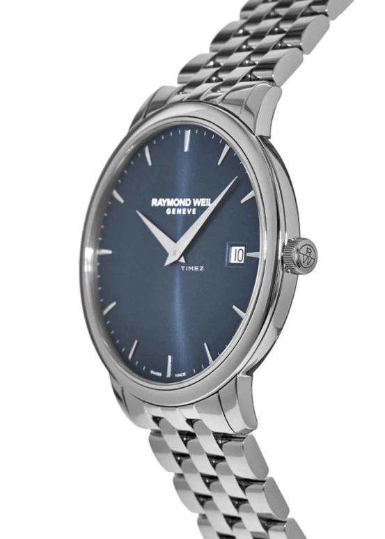 Raymond Weil,Men’s 42mm,42mm,Stainless Steel,Blue,Quartz,Day,Sapphire,Crystal Glass,5588,5588-ST-50001