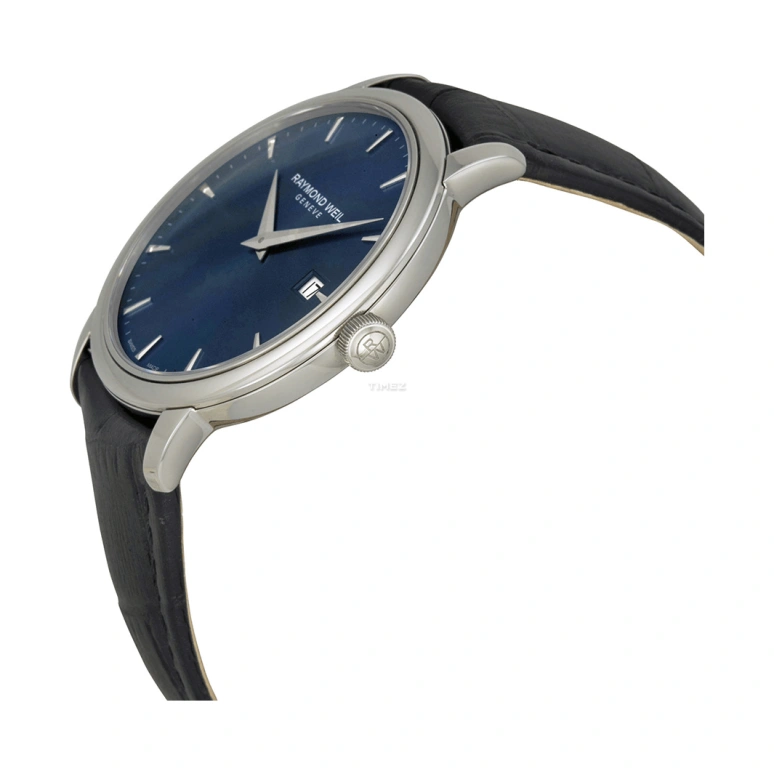 Raymond Weil,Men’s 39mm,39mm,Stainless Steel,Blue,Quartz,Day,Sapphire,Crystal Glass,5488,5488-STC-50001
