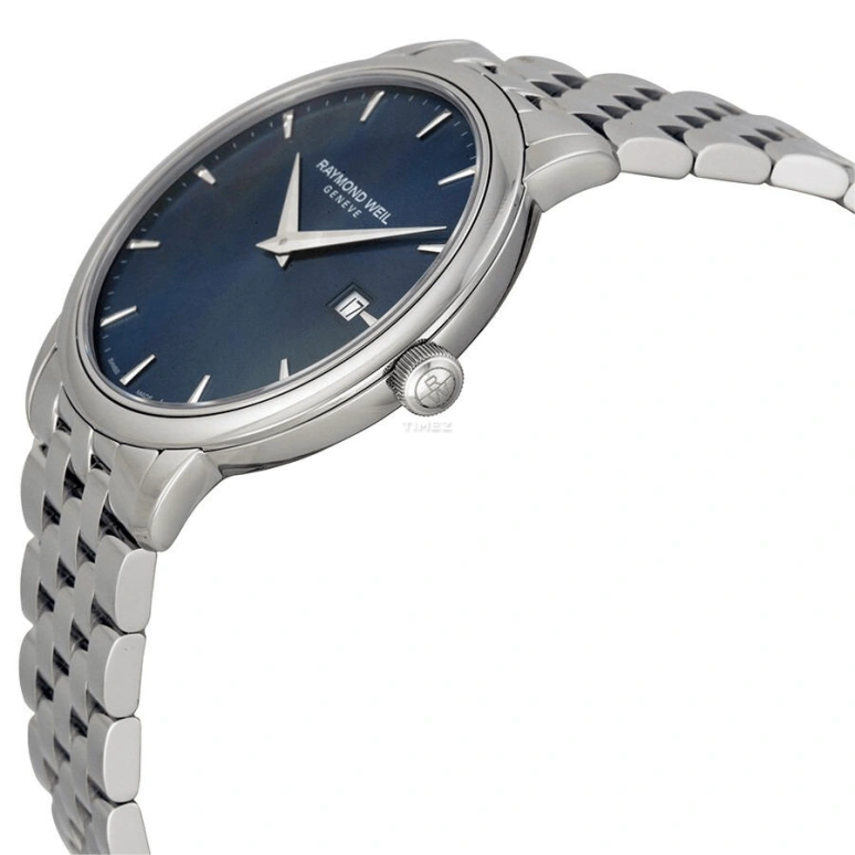 Raymond Weil,Men’s 39mm,39mm,Stainless Steel,Blue,Quartz,Day,Sapphire,Crystal Glass,5488,5488-ST-50001