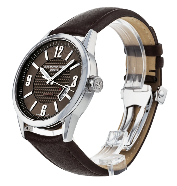 Raymond Weil,Men’s 42mm,42mm,Stainless Steel,Brown,Automatic,Day,Sapphire,Crystal Glass,2730,2730-STC-05707