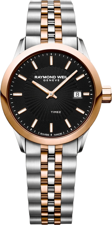 Raymond Weil,Women’s 29mm,29mm,Stainless Steel,Black,Quartz,Day,Sapphire,Crystal Glass,5629,5629-SP5-20021