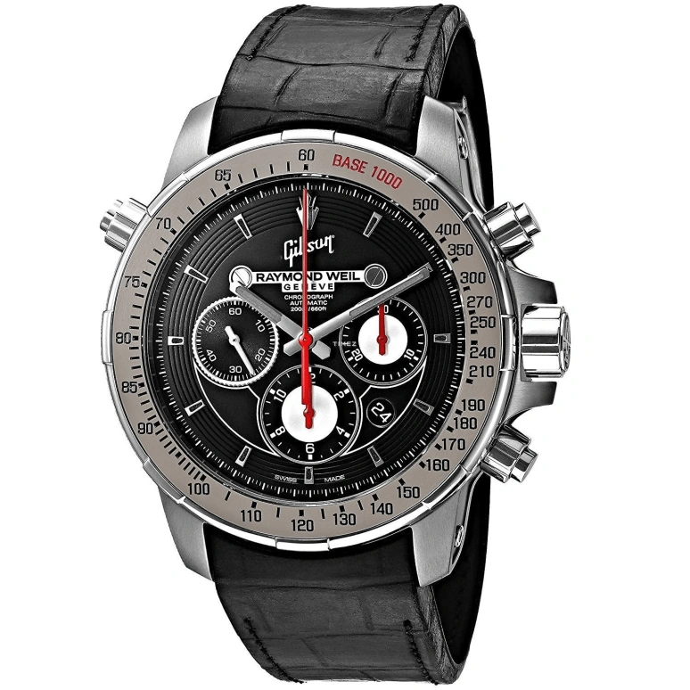 Raymond Weil,Men’s 46mm,46mm,Stainless Steel,Titanium,Black,Automatic,Chronograph,Day,7850,7850-TIR-GIBS1