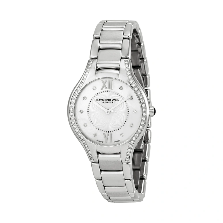 Raymond Weil,Women’s 32mm,32mm,Stainless Steel,White,Quartz,Sapphire,Crystal Glass,Round,5132,5132-STS-00985