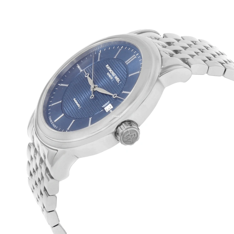 Raymond Weil,Men’s 39.50mm,39.50mm,Stainless Steel,Blue,Automatic,Day,Sapphire,Crystal Glass,2837,2837-ST-50001
