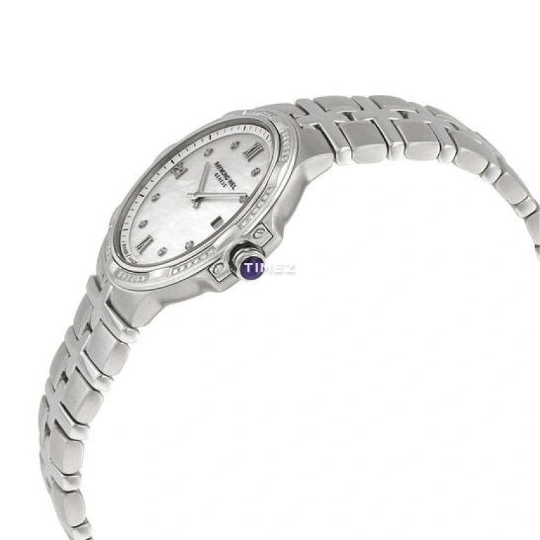 Raymond Weil,Women’s 30mm,30mm,Stainless Steel,White,Quartz,Day,Sapphire,Crystal Glass,5180,5180-STS-00995