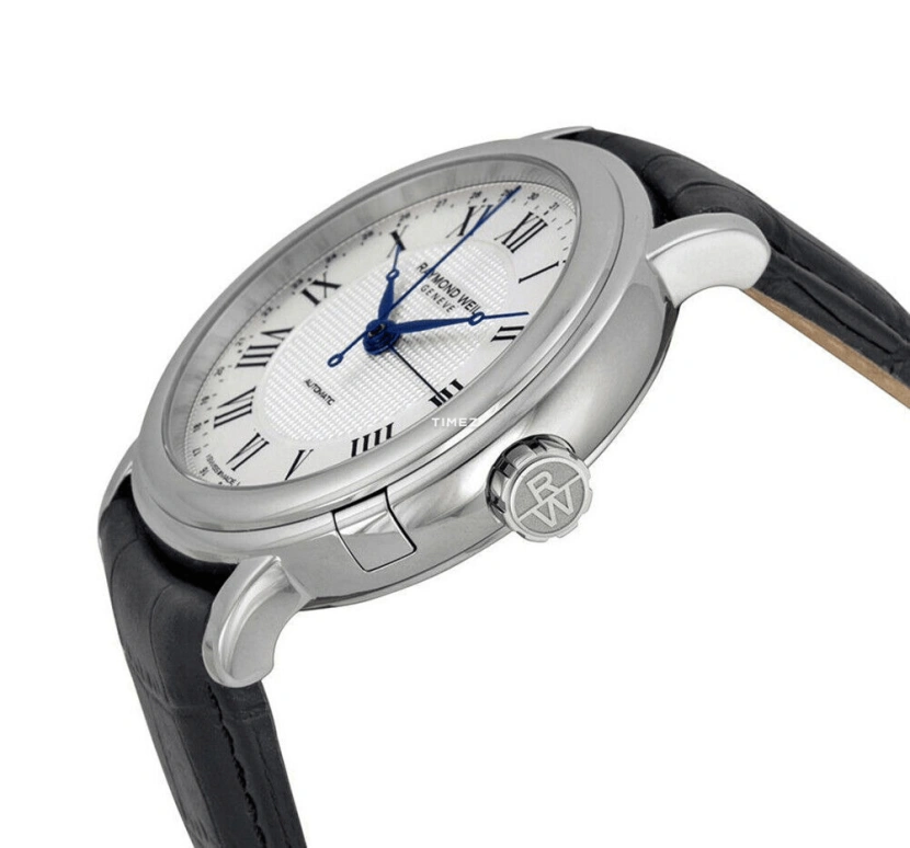 Raymond Weil,Men’s 44mm,44mm,Stainless Steel,Silver,Automatic,Day,Sapphire,Crystal Glass,2851,2851-STC-00659