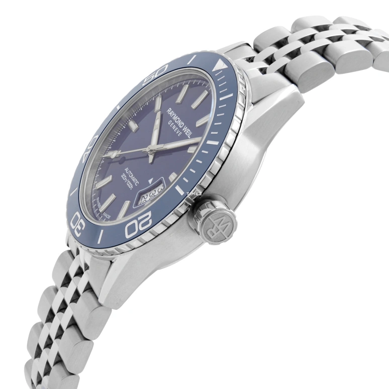 Raymond Weil,Men’s 42mm,42mm,Stainless Steel,Blue,Automatic,Day,Sapphire,Crystal Glass,2760,2760-ST3-50001