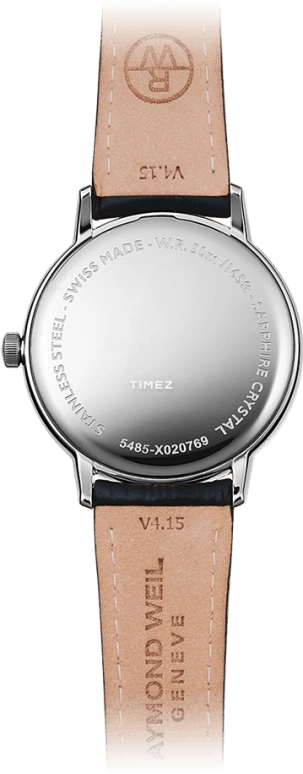 Raymond Weil,Men’s 39mm,39mm,Stainless Steel,Black,Quartz,Day,Sapphire,Crystal Glass,5488,5488-STC-20001