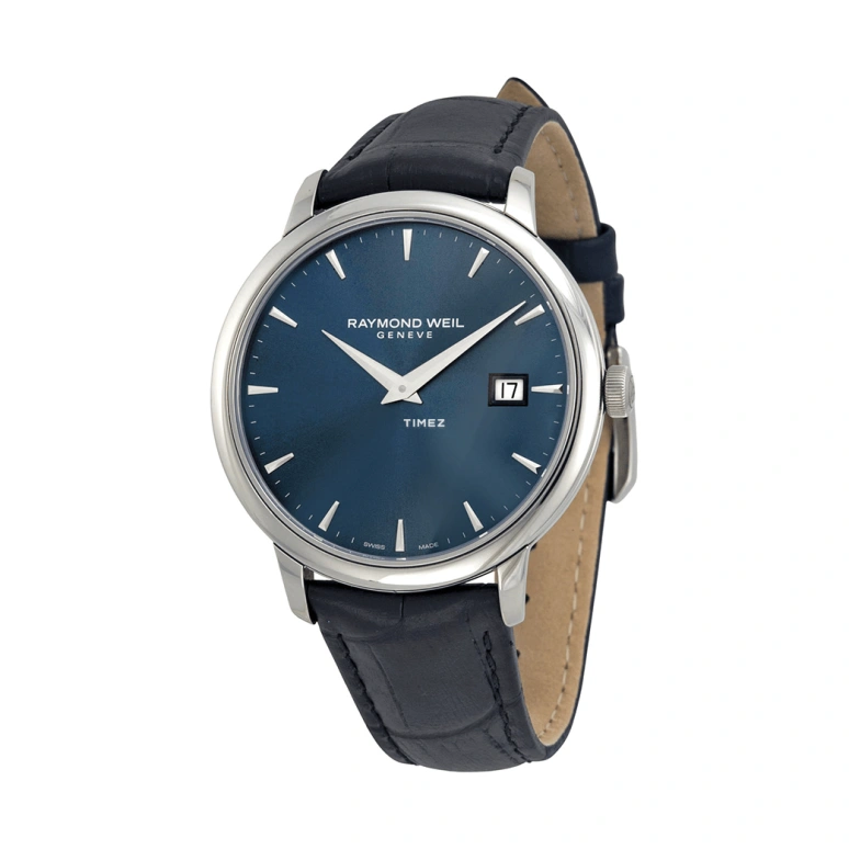 Raymond Weil,Men’s 39mm,39mm,Stainless Steel,Blue,Quartz,Day,Sapphire,Crystal Glass,5488,5488-STC-50001