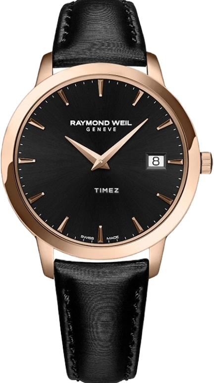 Raymond Weil,Women’s 34mm,34mm,Stainless Steel,Rose Gold,Black,Quartz,Day,Sapphire,Crystal Glass,5388,5388-PC5-20001