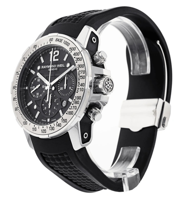 Raymond Weil,Men’s 46mm,46mm,Stainless Steel,Black,Automatic,Chronograph,Day,7800,7800-SR1-05207
