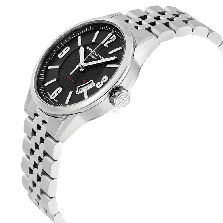 Raymond Weil,Men’s 42mm,42mm,Stainless Steel,Black,Automatic,Day,Sapphire,Crystal Glass,2730,2730-ST-05207