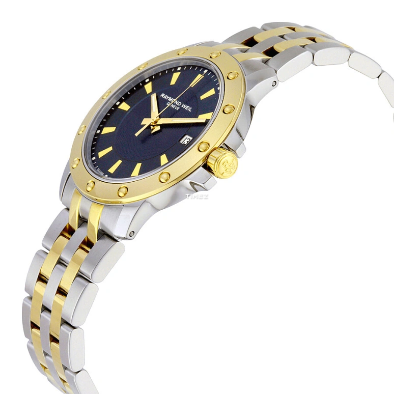Raymond Weil,Men’s 39mm,39mm,Stainless Steel,Blue,Quartz,Day,Sapphire,Crystal Glass,5599,5599-STP-50001