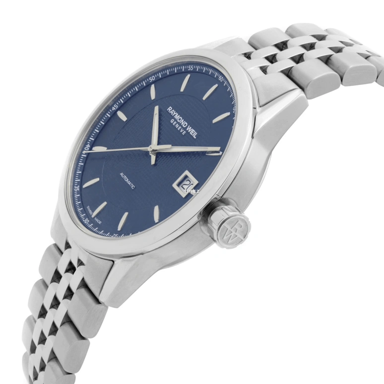 Raymond Weil,Men’s 42.50mm,42.50mm,Stainless Steel,Blue,Automatic,Day,Sapphire,Crystal Glass,2740,2740-ST-50021