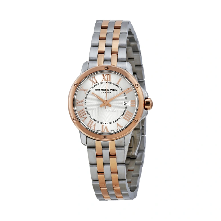 Raymond Weil,Women’s 28mm,28mm,Stainless Steel,Rose Gold,Silver,Quartz,Day,Sapphire,Crystal Glass,5391,5391-SB5-00658