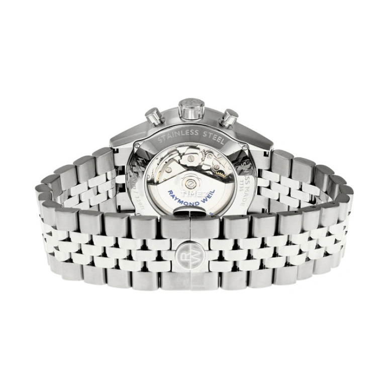 Raymond Weil,Men’s 42mm,42mm,Stainless Steel,Grey,Automatic,Chronograph,Day,7735,7735-ST-60001
