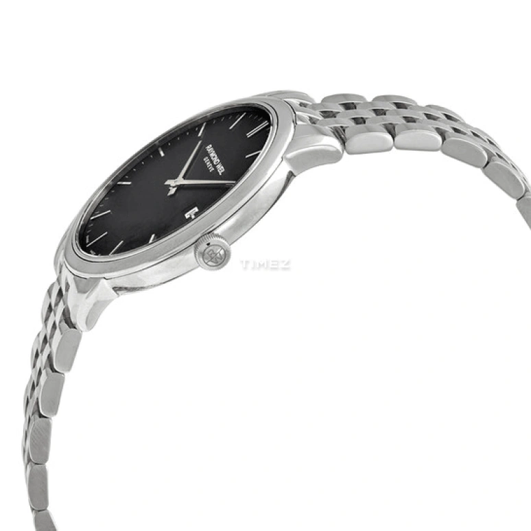 Raymond Weil,Men’s 39mm,39mm,Stainless Steel,Black,Quartz,Day,Sapphire,Crystal Glass,5485,5485-ST-20001