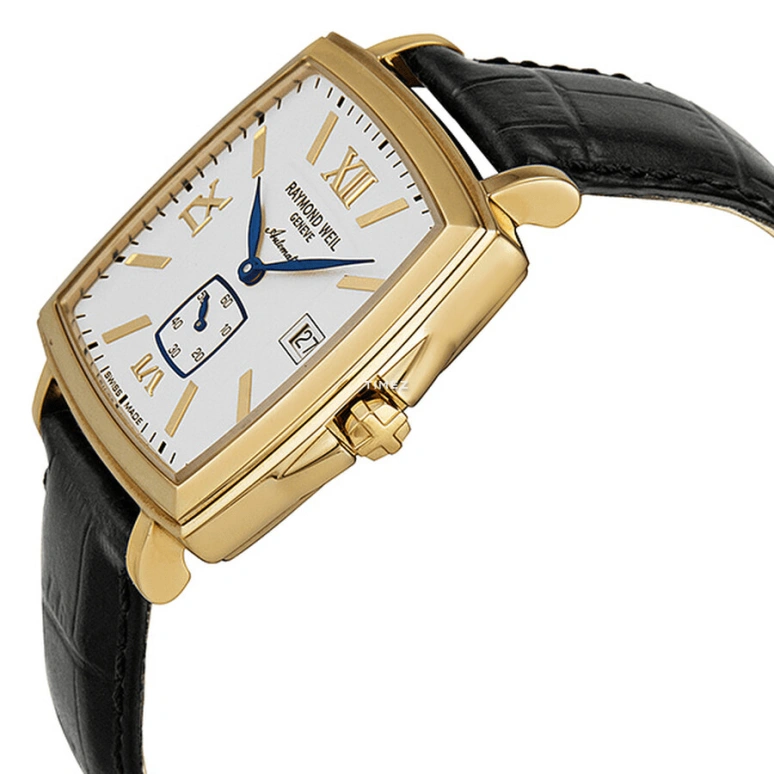 Raymond Weil,Men’s 42mm,42mm,Stainless Steel,Yellow Gold,Beige,Automatic,Day,Sapphire,Crystal Glass,2836,2836-P-00807