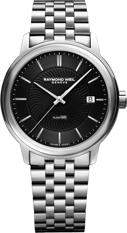 Raymond Weil,Men’s 40mm,40mm,Stainless Steel,Black,Automatic,Day,Sapphire,Crystal Glass,2237,2237-ST-20001