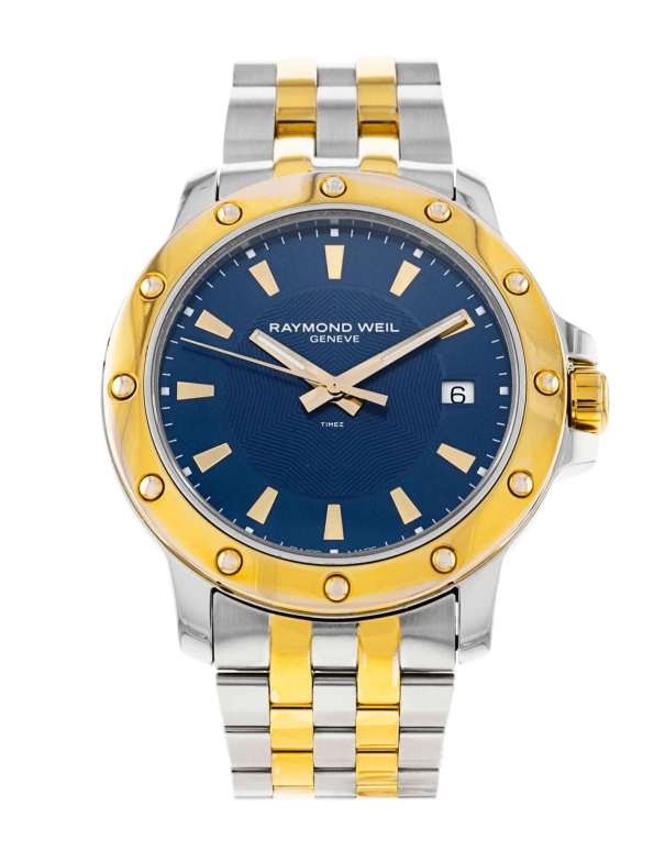 Raymond Weil,Men’s 39mm,39mm,Stainless Steel,Blue,Quartz,Day,Sapphire,Crystal Glass,5599,5599-STP-50001