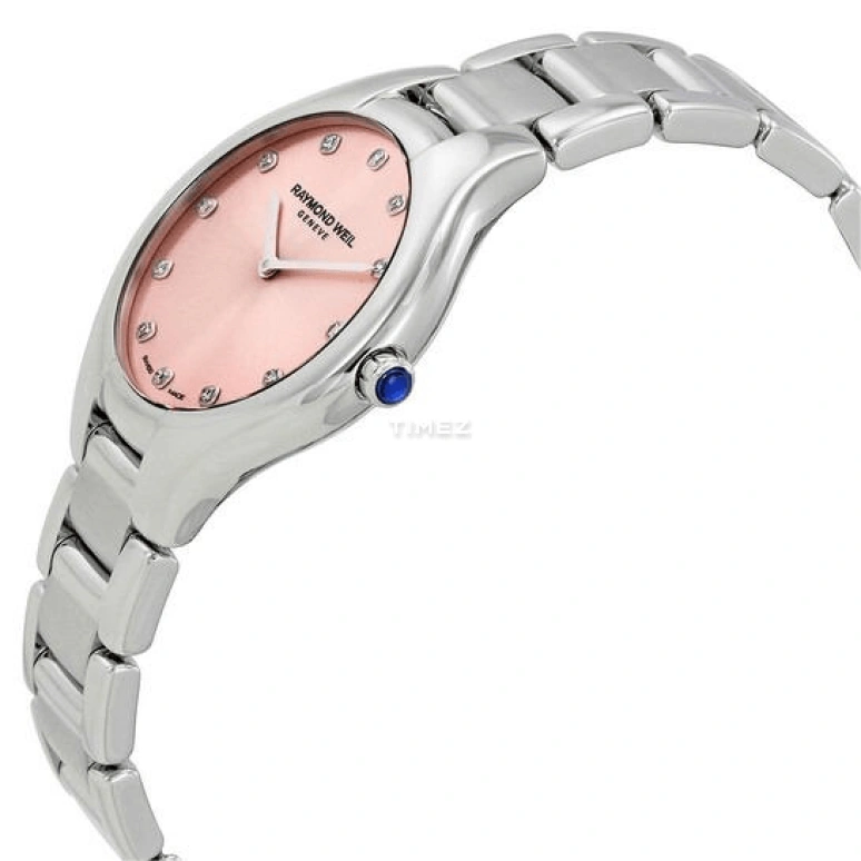 Raymond Weil,Women’s 32mm,32mm,Stainless Steel,Pink,Quartz,Sapphire,Crystal Glass,Round,5132,5132-ST-80081