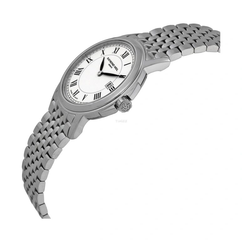 Raymond Weil,Women’s 28mm,28mm,Stainless Steel,White,Quartz,Day,Sapphire,Crystal Glass,5966,5966-ST-00300