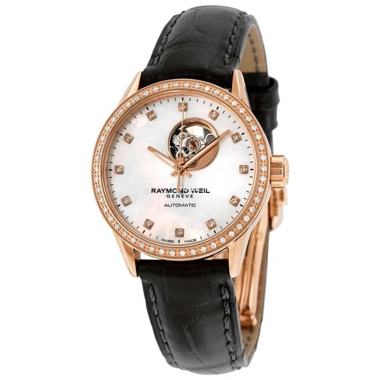 Raymond Weil,Women’s 29mm,29mm,Stainless Steel,White,Automatic,Sapphire,Crystal Glass,Round,2410,2410-C5S-97085