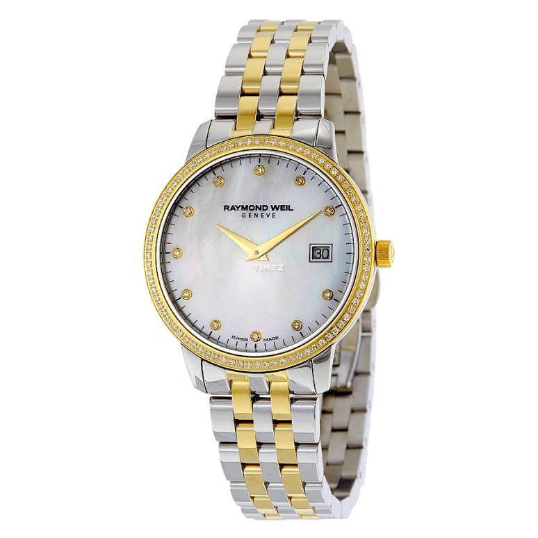 Raymond Weil,Women’s 34mm,34mm,Stainless Steel,Silver,Quartz,Day,Sapphire,Crystal Glass,5388,5388-SPS-97081