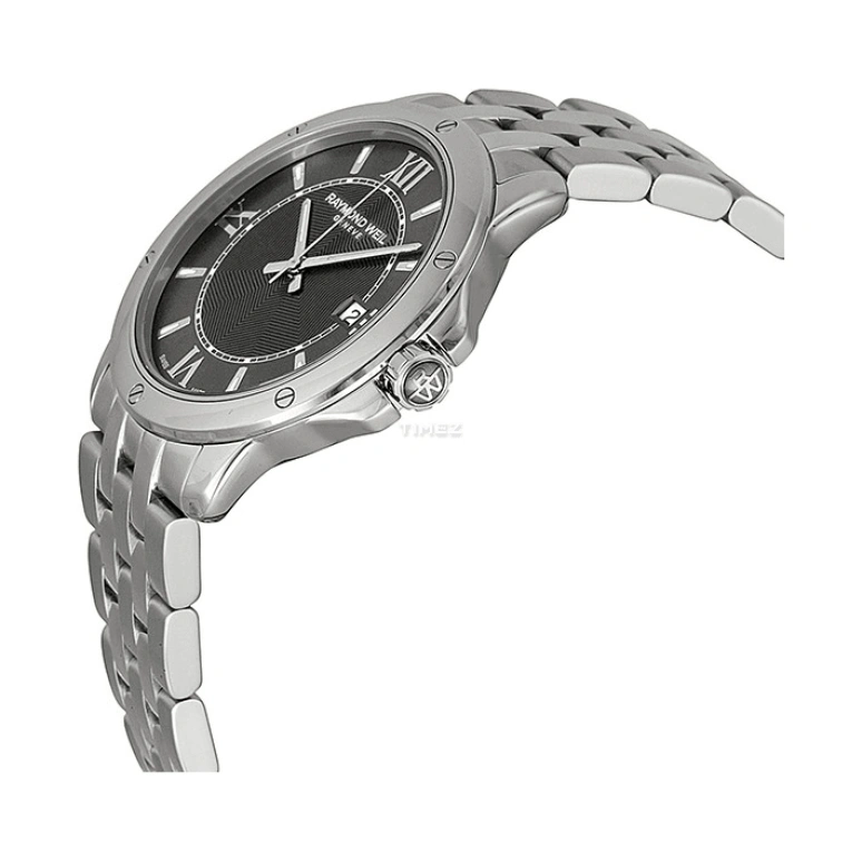 Raymond Weil,Men’s 39mm,39mm,Stainless Steel,Black,Quartz,Day,Sapphire,Crystal Glass,5591,5591-ST-00607