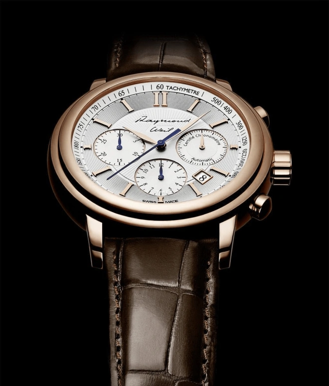 Raymond Weil,Men’s 45mm,45mm,Rose Gold,Silver,Grey,Automatic,Chronograph,Day,14845,14845-GC5-65001