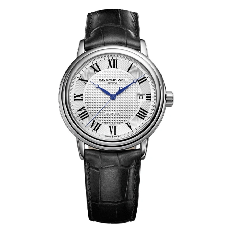 Raymond Weil,Men’s 39.50mm,39.50mm,Stainless Steel,Silver White,Automatic,Day,Sapphire,Crystal Glass,2837,2837-STC-00659