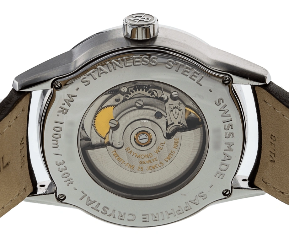 Raymond Weil,Men’s 42mm,42mm,Stainless Steel,Brown,Automatic,Day,Sapphire,Crystal Glass,2730,2730-STC-05707