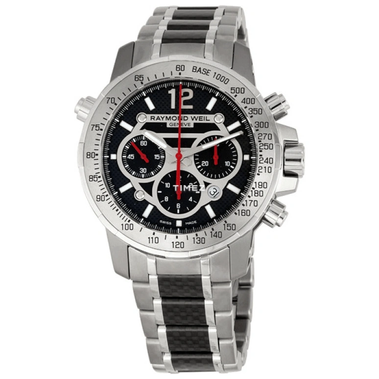 Raymond Weil,Men’s 46mm,46mm,Titanium,Black,Automatic,Chronograph,Day,7800,7800-TCF-05207