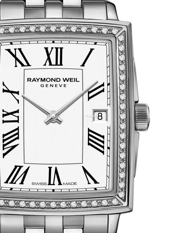 Raymond Weil,Women’s 23.40mm,23.40mm,Stainless Steel,White,Quartz,Day,Sapphire,Crystal Glass,5925,5925-STS-00300