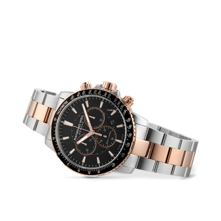 Raymond Weil,Men’s 43mm,43mm,Stainless Steel,Black,Quartz,Chronograph,Day,8570,8570-SP5-20001