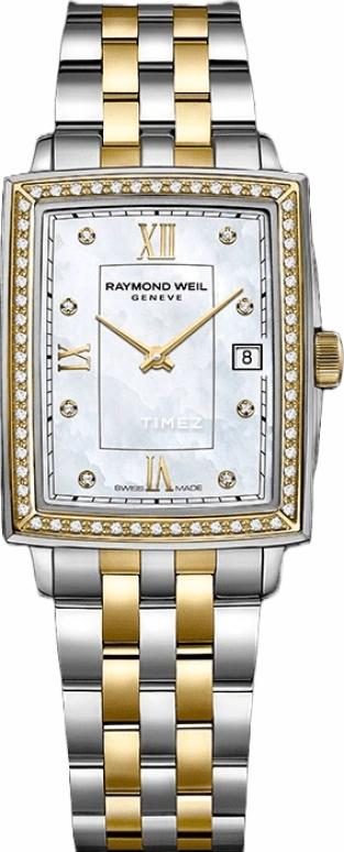 Raymond Weil,Women’s 22.60x28.10mm,22.60x28.10mm,Stainless Steel,Silver White,Quartz,Day,Sapphire,Crystal Glass,5925,5925-SPS-00995