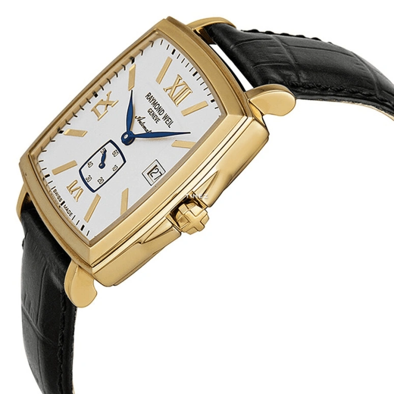 Raymond Weil,Men’s 42mm,42mm,Stainless Steel,Yellow Gold,Beige,Automatic,Day,Sapphire,Crystal Glass,2836,2836-P-00807