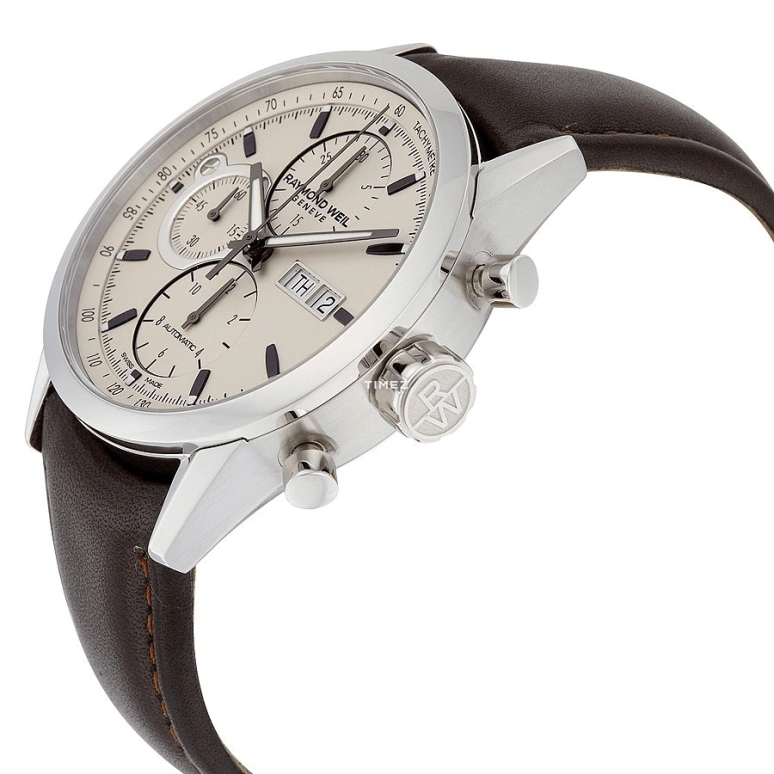 Raymond Weil,Men’s 42mm,42mm,Stainless Steel,White,Automatic,Chronograph,Date,Day,7730,7730-STC-65112