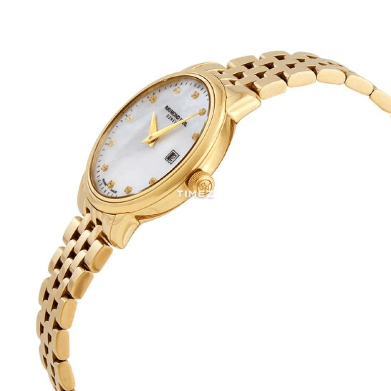 Raymond Weil,Women’s 29mm,29mm,Stainless Steel,White,Quartz,Day,Sapphire,Crystal Glass,5985,5985-P-97081