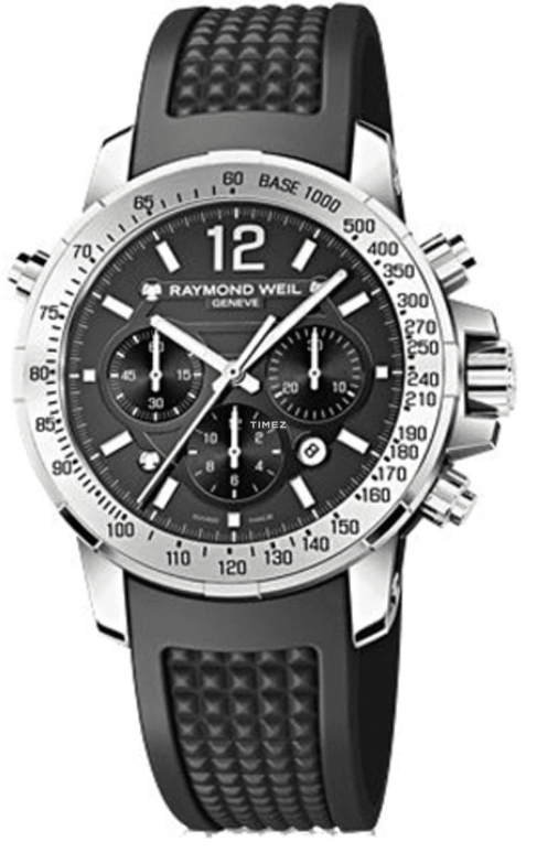 Raymond Weil,Men’s 46mm,46mm,Stainless Steel,Black,Automatic,Chronograph,Day,7800,7800-SR1-05207