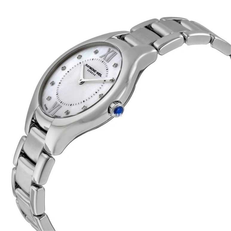 Raymond Weil,Women’s 32mm,32mm,Stainless Steel,White,Quartz,Sapphire,Crystal Glass,Round,5132,5132-ST-00985