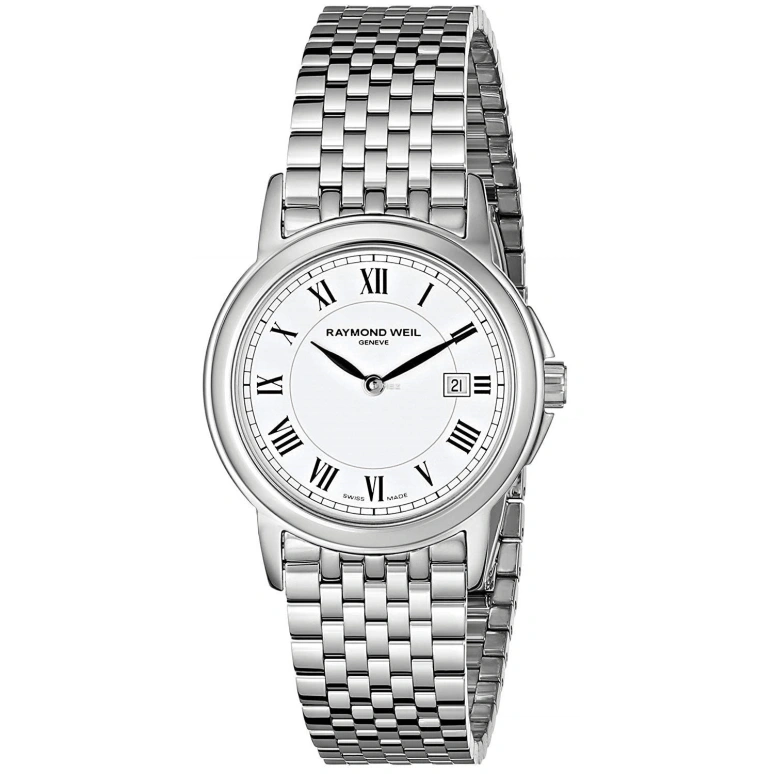 Raymond Weil,Women’s 28mm,28mm,Stainless Steel,White,Quartz,Day,Sapphire,Crystal Glass,5966,5966-ST-00300