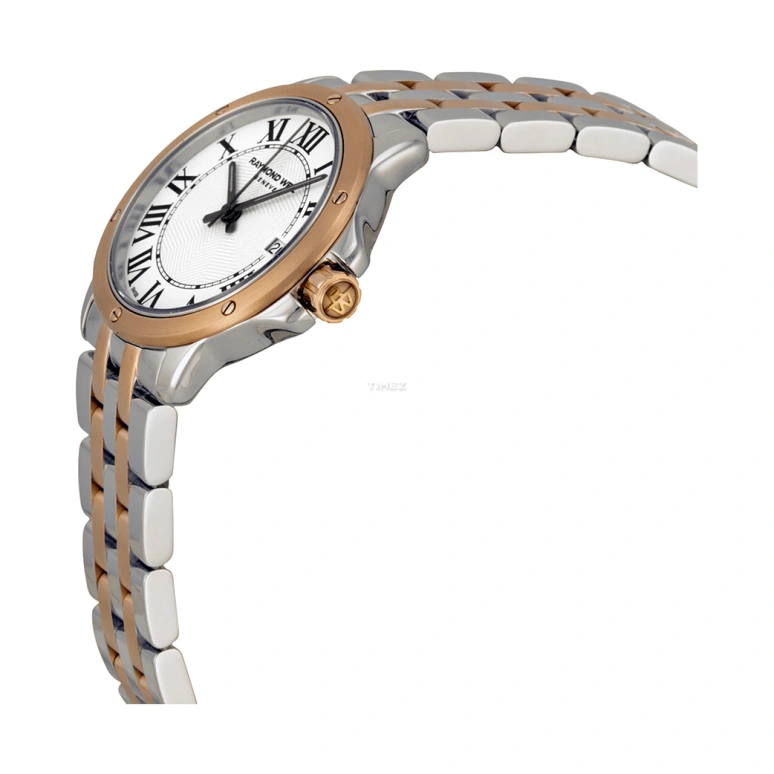 Raymond Weil,Women’s 28mm,28mm,Stainless Steel,Rose Gold,White,Quartz,Day,Sapphire,Crystal Glass,5391,5391-SP5-00300
