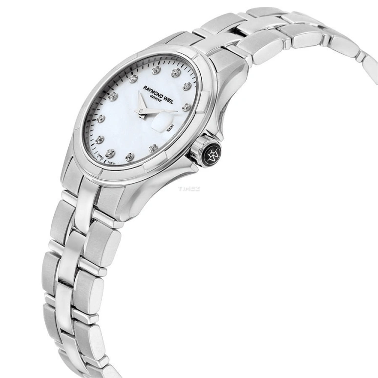 Raymond Weil,Women’s 28mm,28mm,Stainless Steel,White,Quartz,Day,Sapphire,Crystal Glass,9460,9460-ST-97081