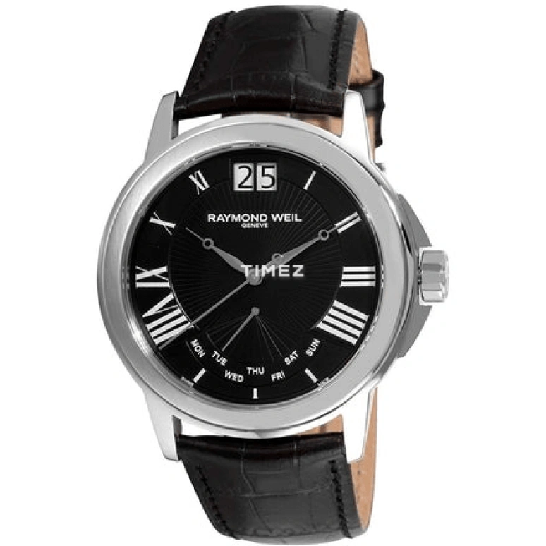 Raymond Weil,Men’s 42mm,42mm,Stainless Steel,Black,Quartz,Date,Day,9576,9576-STC-00200