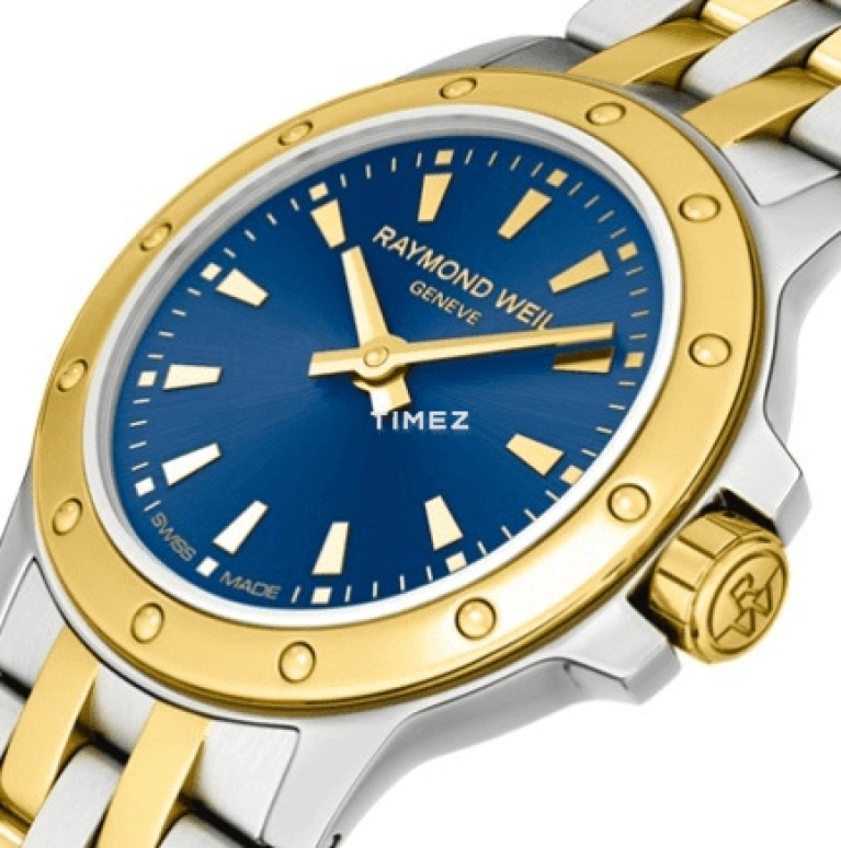 Raymond Weil,Women’s 23mm,23mm,Stainless Steel,Blue,Quartz,Day,Sapphire,Crystal Glass,5799,5799-STP-50001