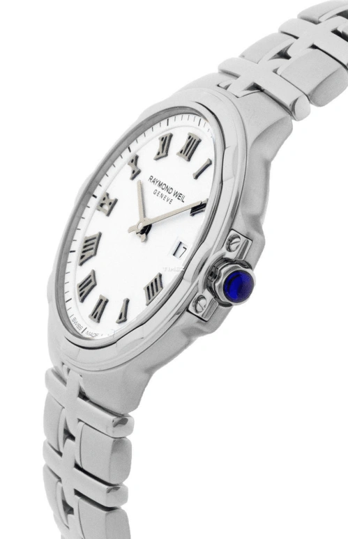 Raymond Weil,Women’s 30mm,30mm,Stainless Steel,White,Quartz,Day,Sapphire,Crystal Glass,5180,5180-ST-00300